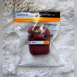 Airspo Apple Airpods Gen 1/2 Silicone Case. Burgundy/Red Color